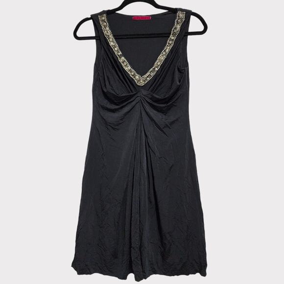 "Velvet" Brand Beaded Neckline Mini Dress – Size Small - Picture 2 of 8